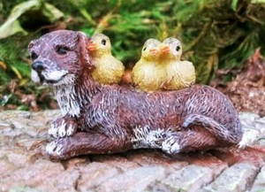 Are you my Mama Dog with Chicks WS 2045 Miniature Fairy Garden - Picture 1 of 6
