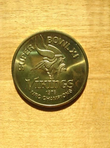 Minnesota Vikings NFC Champions 1976 Super Bowl XI Münze Medaille Twin City Federal - Bild 1 von 7