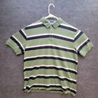 Tommy Hilfiger Polo Shirt Adult 2XL Green Striped Short Sleeve Rugby Preppy