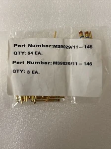 Lot of 67  M39029/11-145 (64) and M39029/11-146 (3) Contact Gold Plt Signal Pins - Picture 1 of 4