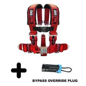 Red 2in 5 point Harness w/ Bypass Plug for Polaris RZR Turbo 900 S Ranger Pro XP - Bild 1 von 9