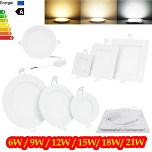 6W 9W 12W 15W 18W 21W Dimmable Recessed LED Panel Light Ceiling Light Down Lamp - Picture 1 of 24