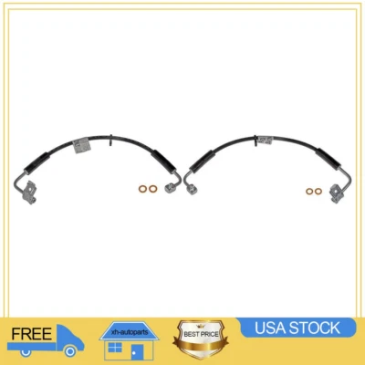 Manguera hidráulica de freno delantero 2 piezas para Jeep Wrangler 2007 2008 2009 2010 Foto 1 de 4