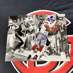 Mario Manningham Autographed SB XLVI Catch 11x14 Spotlight Edit Photo (Steiner) - Picture 1 of 3