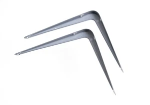New 100 X Grey Shelf Support Brackets London 6 Inch X 5 Inch 150mm X 125mm  - On - Picture 1 of 1