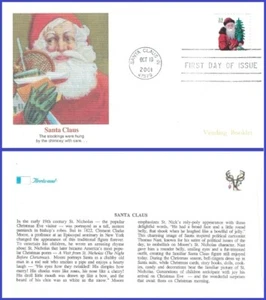 USA5 #3543 U/A FLEETWOOD FDC Santa with red hat green denom - Picture 1 of 1