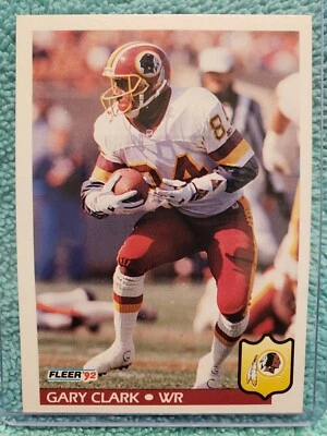 1992 FLEER GARY CLARK #415 WASHINGTON REDSKINS  - Image 1 of 4