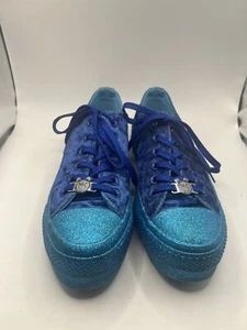 Converse Chuck Taylor OX Miley Cyrus Women's Platform Sneakers Shoes Size 6 Blue - Picture 1 of 10