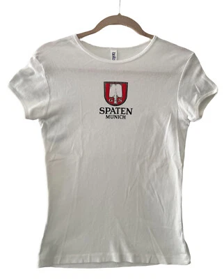 NEW Authentic Spaten Munchen Oktoberfest Beer Spade White Women's T-Shirt - Image 1 of 4