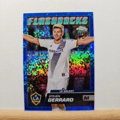 2023 Topps Chrome MLS Steven Gerrard Flashbacks Blue Mini Diamond 048/199 # 168 - Image 1 of 2