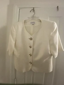 Vintage Women's CHRISTIAN DIOR SAKS FIFTH AVENUE The Suit Cream Size 14 - Picture 1 of 4