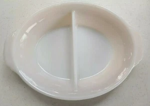 Fire-King Peach Luster Oval Divided Serving Bowl 11x8 Inches VINTAGE! AUG21 - Picture 1 of 12