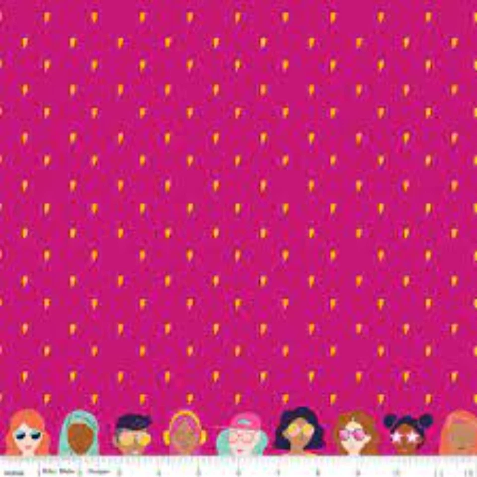 Tela de algodón con perno claro rosa Power para niñas Foto 1 de 1