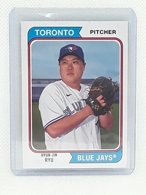 Hyun-Jin Ryu 2020 Topps Archives Baseball - (1974) #177 - Toronto Blue Jays - Image 1 of 2