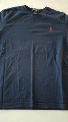 Camiseta POLO RALPH LAUREN NIÑO Azul Marino con Logo Rojo Mediana M 10/12 Foto 1 de 4