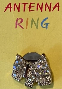 Jewelry Crystal Scottie Dog Old Cell Phone Antenna Ring Desk Decor New On Card - Picture 1 of 1