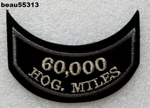 ⭐HARLEY DAVIDSON OWNERS GROUP HOG 60,000 MILEAGE MILES VEST JACKET PATCH - Picture 1 of 1