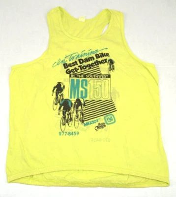 Vintage Past Event Tank Top Size XS/S 80s MS150 Southwest Bike Training c.1987 - Image 1 of 4