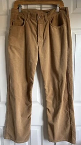 Bogner Men's Tan Corduroy Pants 34 Cotton Casual Comfort Fit Flat Front - Picture 1 of 8
