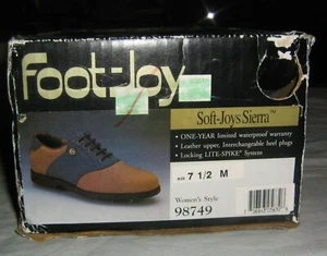Vintage Foot-Joy, weich, Sierra, Damen Golfschuhe 98749, Größe 7-1/2, Spikes, Neu aus altem Lagerbestand - Bild 1 von 2