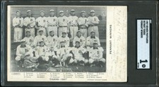 1907 Heimer Postcards Detroit Tigers SGC 1