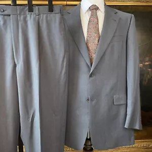 Daniel Cremieux Collection 44L 38 x 32 USA MADE 2Pc 100% Wool Gray 2Btn Suit - Picture 1 of 15