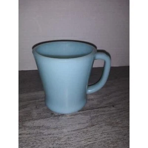 Fire King Turquoise Blue Delphite Oven Ware Vintage Coffee Tea Mug Cup - Picture 1 of 5