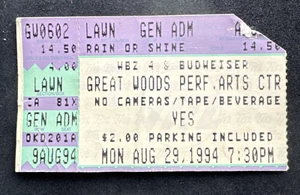 ⭐🦄 1994 Sí (la banda) Boleto Talón • 29 de agosto Great Woods Mansfield MA • De colección - Imagen 1 de 2