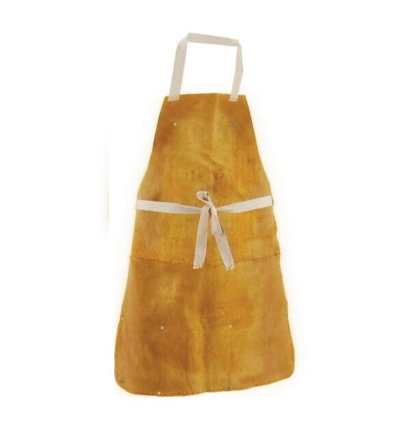 Delantal de soldadura de cuero dividido ropa protectora carpintero herrero jardinería Foto 1 de 1