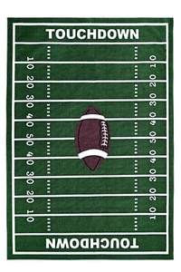 3'3"x8' Football Field Ground Kids Play Area Rug Anti Skid Rubber Backing-705 - Picture 1 of 6