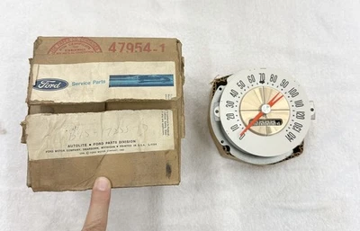 NOS 1959 Ford Thunderbird Speedometer White & Gold 1958 60 T-Bird TESTED GOOD - Image 1 of 4