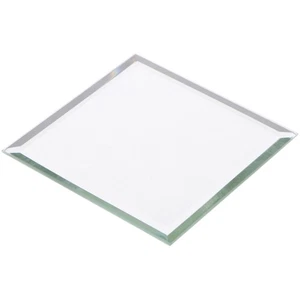 Plymor 3.5" Square, 3mm Thick Beveled Glass Mirror - Picture 1 of 1