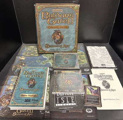 Baldur's Gate II 2 Shadows Amn Bhaal Collector Edition PC Big Box 99% Complete - Image 1 of 4