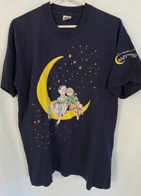 Vtg Gershwin Crazy For You T Shirt Size Large Moon And stars Single stitch 90s - Image 1 of 4