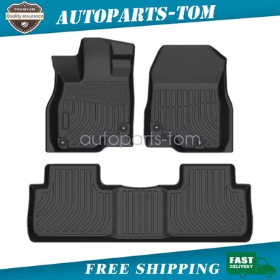 TPE Floor Mats Liner For 2019-2023 Acura RDX All-Weather 3D Model 3PCS Black NEW - Image 1 of 4