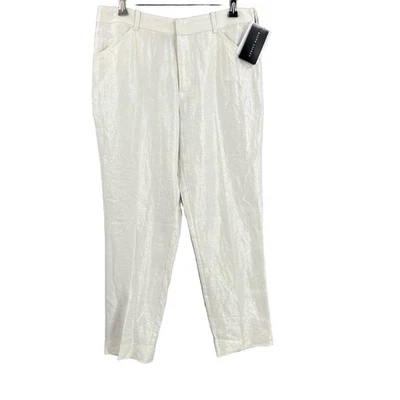 Ralph Lauren брюки белый льняной отлива платье брюки сделано в Италии размер 4 новый - Изображение 1 из 4