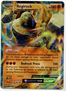 Regirock EX 43/124 Pokemon TCG XY Fates Collide Holo Ultra Rare - Picture 1 of 3