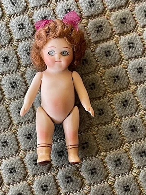 3 1/2" All Bisque ~ Artist Googly Googlie Doll - Image 1 of 3