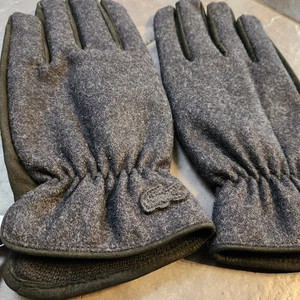 GUANTI LACOSTE NERI/PIETRA ELASTICI DA POLSO MISTO LANA TAGLIA S $90 VENDITA AL DETTAGLIO - Foto 1 di 6