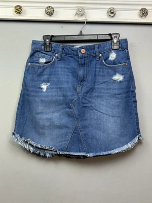 Falda vaquera William Rast para mujer 28 dobladillo crudo envejecido mini jean junior Foto 1 de 4