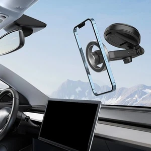 Support Téléphone Voiture avec Poignée Magnétique Robuste et Angles de Visio - Photo 1/8