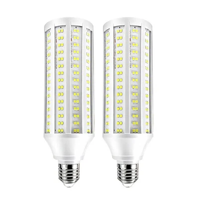 2 Pack 600W Eq LED Corn Light Bulb 6000K 60W White E26/E27 for Garage Warehouse - Image 1 of 4