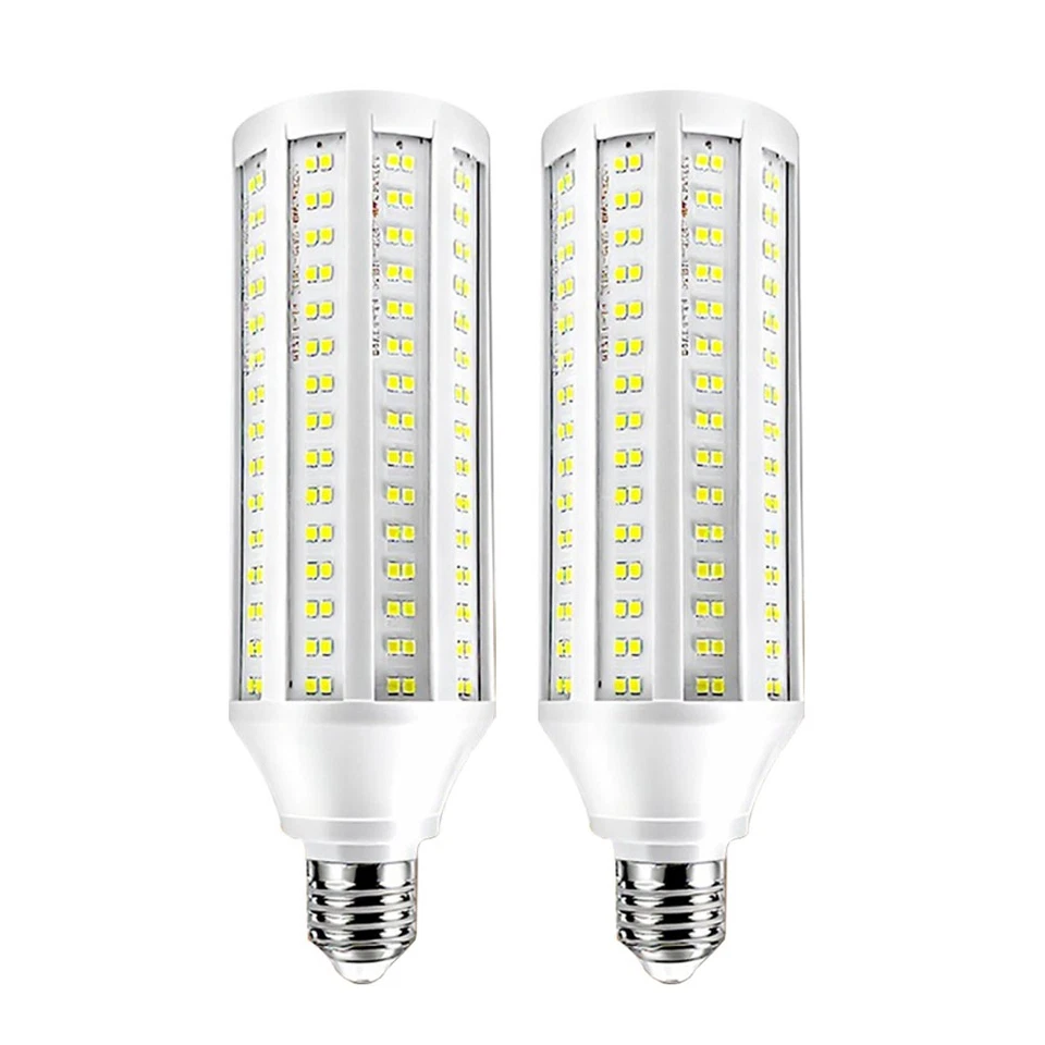 2 Pack 600W Eq LED Corn Light Bulb 6000K 60W White E26/E27 for Garage Warehouse - Image 1 of 4