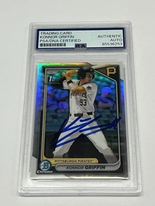 2024 Bowman Draft Chrome Konnor Griffin Chrome Refractor Auto 1st #BDC-22 PSA - Picture 1 of 2