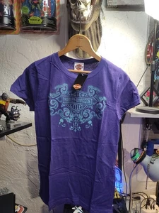 Women's Vintage Harley Davidson Graphic Tee Double Sided XL - Picture 1 of 3