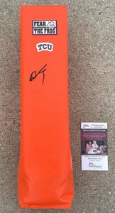 QUENTIN JOHNSTON SIGNED End Zone Pylon JSA COA TCU Horned Frogs - Picture 1 of 2