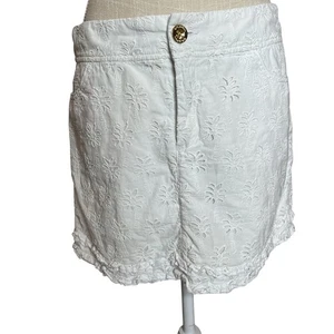 Minifalda Lilly Pulitzer para mujer blanca floral bordada talla 8 - Imagen 1 de 8