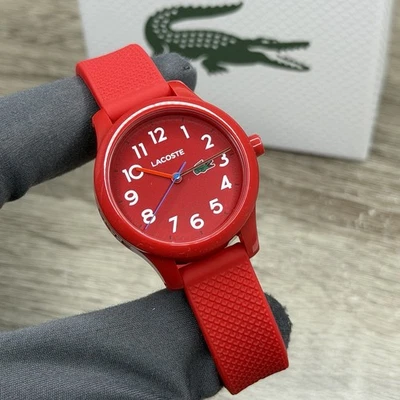NEW✅ Lacoste 12.12 Red Silicone Sports 32mm Women's Watch 20700016 $99 - Image 1 of 4
