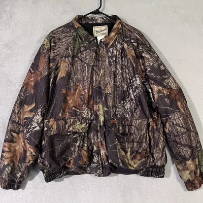 Woolrich Hunting Jacket Camo Realtree Hardwoods Quilt Insulated Mens XL *See - Image 1 of 4