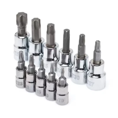 Husky 1/4 and 3/8 in Drive Torx Bit Socket Set 11-Piece - Image 1 of 4